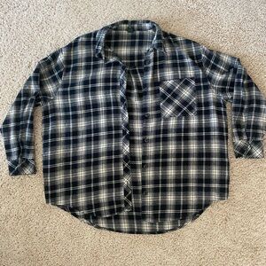 Wild Fable Flannel | Black and White | Size Medium